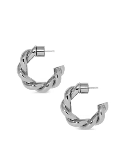 Jennifer Fisher Twisted Lilly Huggie Earrings In Brown