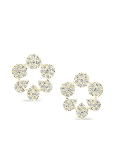 Dana Rebecca Designs 14k Yellow Gold Taylor Beth Cutout Diamond Stud Earrings In Gold