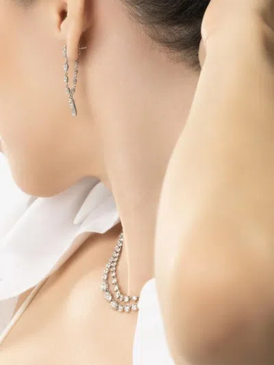 Jade Trau Poppy Loop Diamond Earrings In Brown