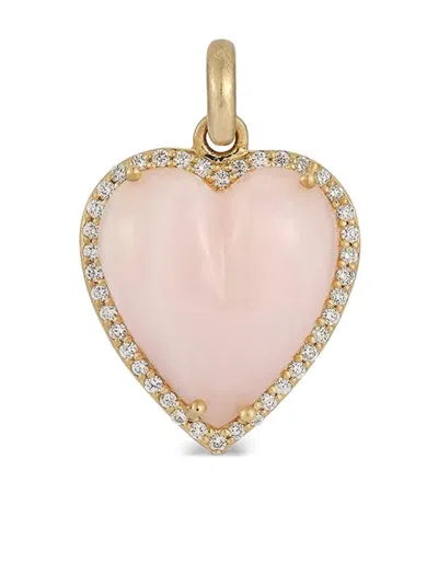 Storrow Jewelry 14k Yellow Gold Alana Diamond And Opal Necklace Charm In Gold