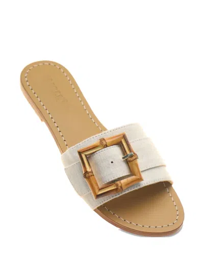 Mystique Tuscany Bamboo-buckle Sandals In Neutral