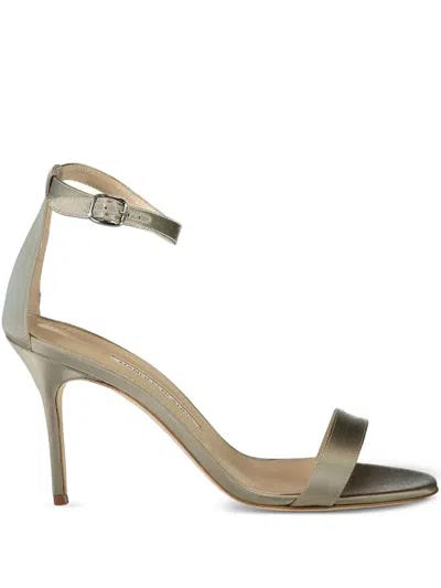 Manolo Blahnik 90mm Chaos Sandals In Gray