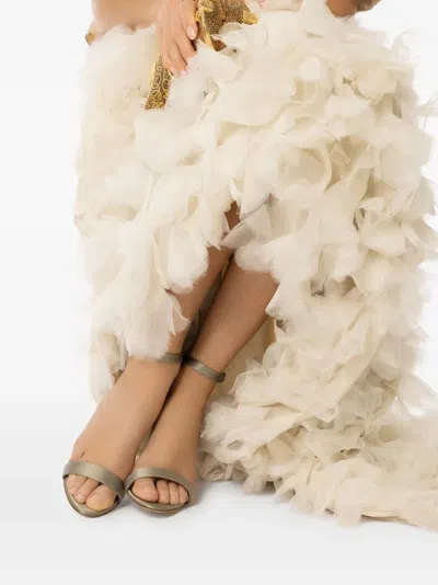 Manolo Blahnik 90mm Chaos Sandals In Gray