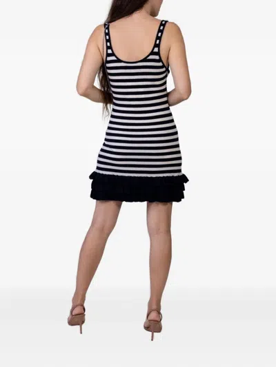 Brandon Maxwell The Sutter Striped Mini Dress In Multi