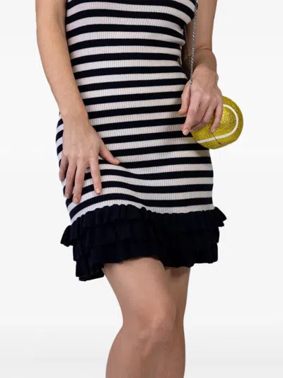 Brandon Maxwell The Sutter Striped Mini Dress In Multi