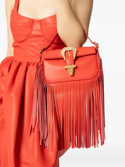 Gedebe Mini Habibi Fringed Bag In Red