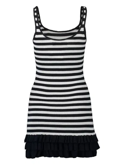 Brandon Maxwell The Sutter Striped Mini Dress In Multi
