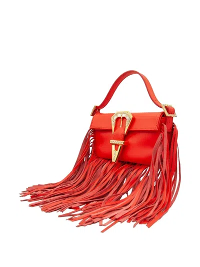 Gedebe Mini Habibi Fringed Bag In Red