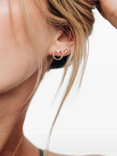 Anzie 14k Yellow Gold Mini Gothic Diamond Earring In Gold