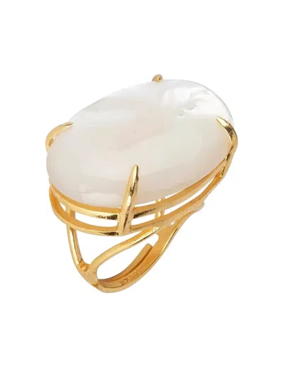 Bounkit Jewelry Pearl Barbara Ring In Gold