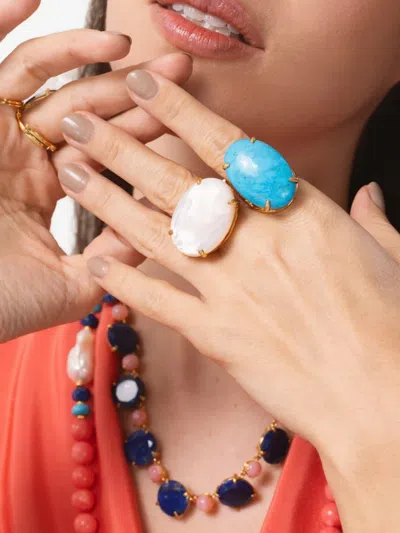 Bounkit Jewelry Pearl Barbara Ring In Gold