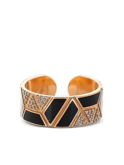 Alessa Jewelry 18k Rose Gold Elixer Diamond Ring In Multi
