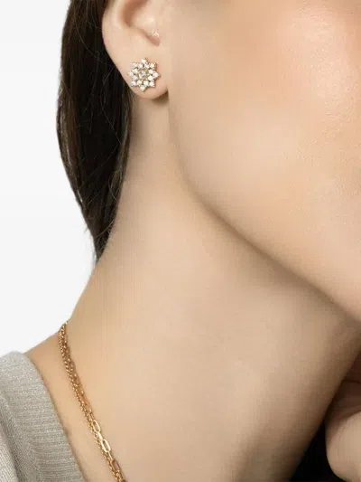 Parulina 18k Rose Gold Sherzade Diamond Earrings In Brown