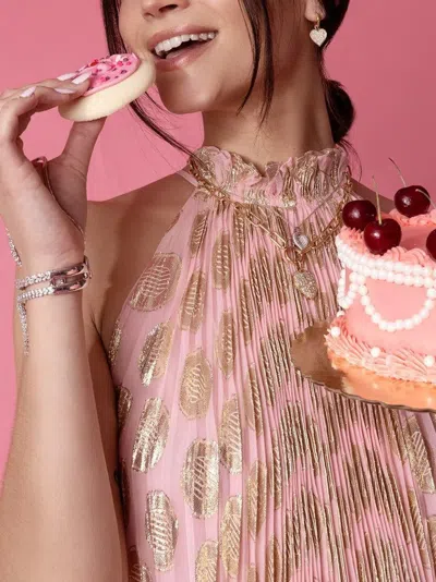 Robinson Pelham 14k White Gold Fortune Heart Diamond Necklace In Brown