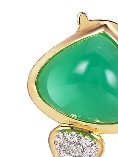 Marina B 18k Yellow Gold Trisolina Diamond Earrings In Multi