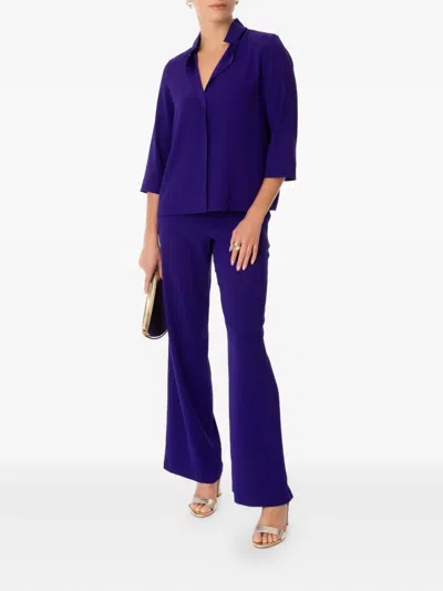 Peter Cohen Wide-leg Pocket Trousers In Purple