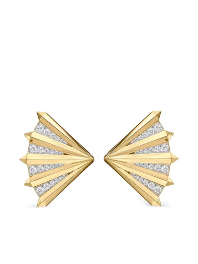 Phillips House 14kt Yellow Gold Fan Aura Earrings In Gold