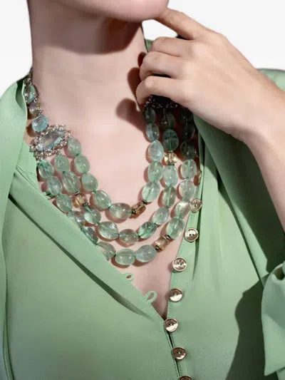 Bounkit Jewelry Beaded Layered Necklace In Multi