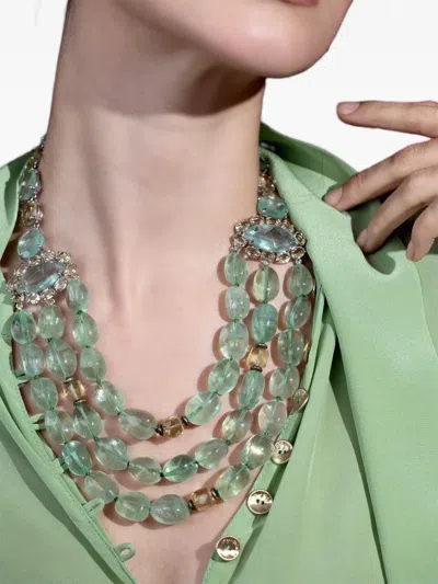 Bounkit Jewelry Beaded Layered Necklace In Multi