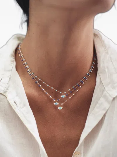 Gigi Clozeau 18k Yellow Gold Beaded Necklace In Multi