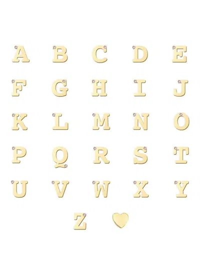 14K黄金 INITIAL 钻石耳环