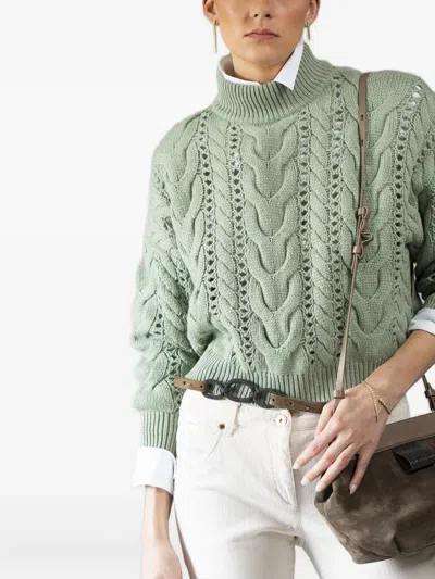 Brunello Cucinelli Suede Circle-buckle Belt In Brown