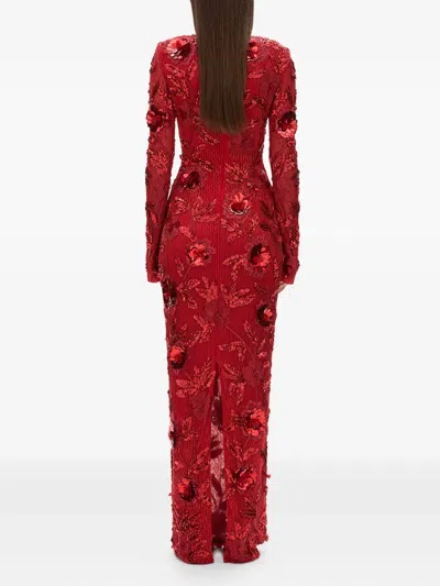 Rachel Gilbert Pierre Gown Dress In Red