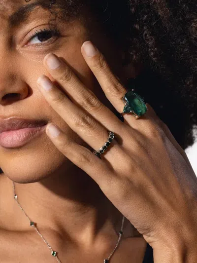 Fiszman Jewel 18k Yellow Gold Tourmaline Eternity Ring In Metallic