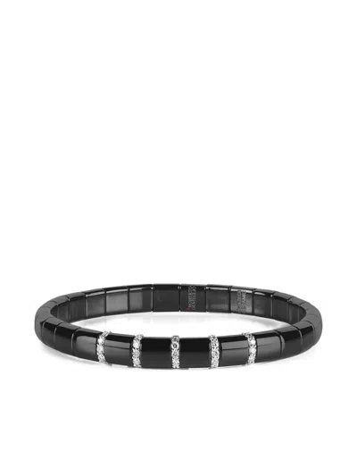 Roberto Demeglio 18k White Gold Pura Diamond Bracelet In Black
