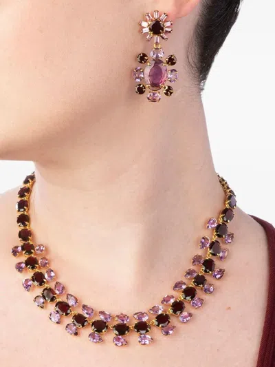 Bounkit Jewelry Sharon Garnet And Amethyst Necklace In Multi