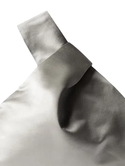 Mary Smallwood Nexus Satin Clutch Bag In Silver