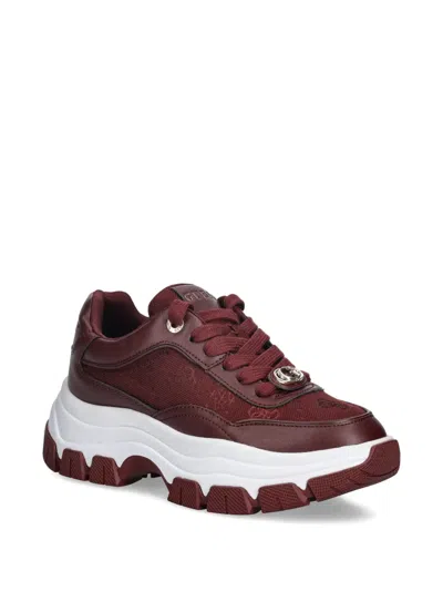 Guess Usa Logo-plaque Chunky-sole Sneakers In Brown