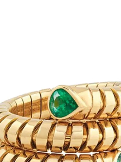Marina B 18k Yellow Gold Trisola Spiral Emerald Ring In Gold