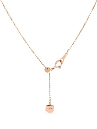 Graziela 18k Rose Gold Floating Tourmaline Necklace In Pink