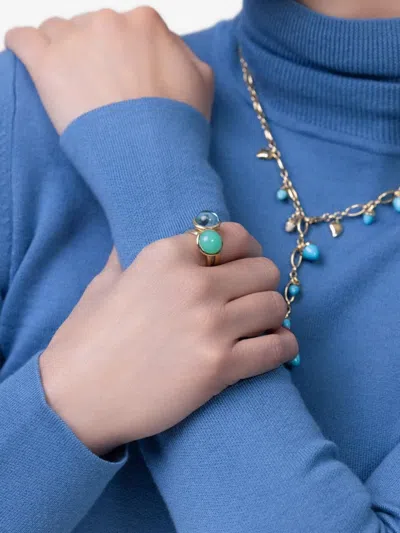Tamara Comolli Yellow Gold Bouton Chrysoprase Ring In Gold