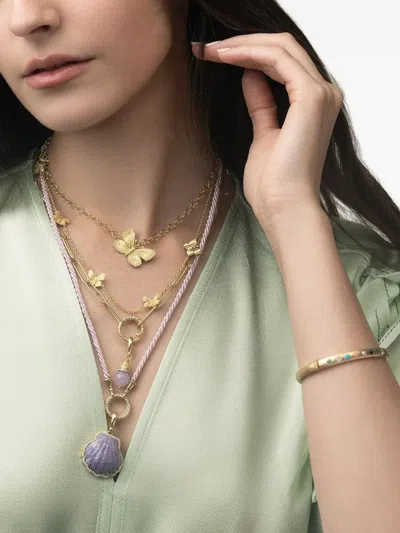 Tanya Farah 18kt Yellow Gold Five Station Diamond Necklace In Gold