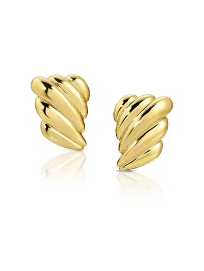Anita Ko 18k Yellow Rose Earrings In Gold