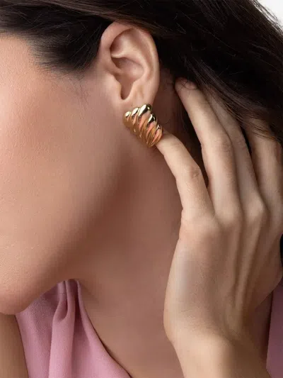 Anita Ko 18k Yellow Rose Earrings In Gold