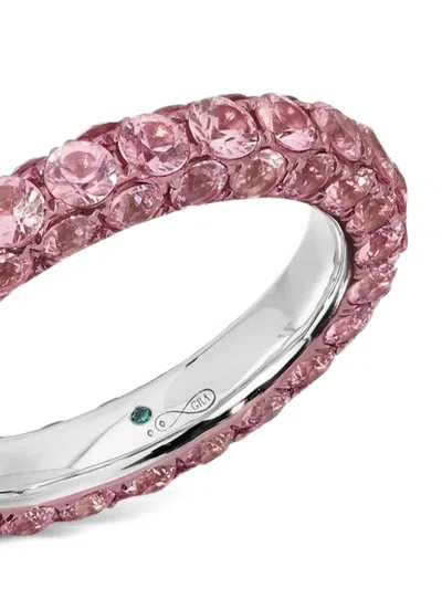 Graziela 18k White Gold Sapphire Ring In Pink