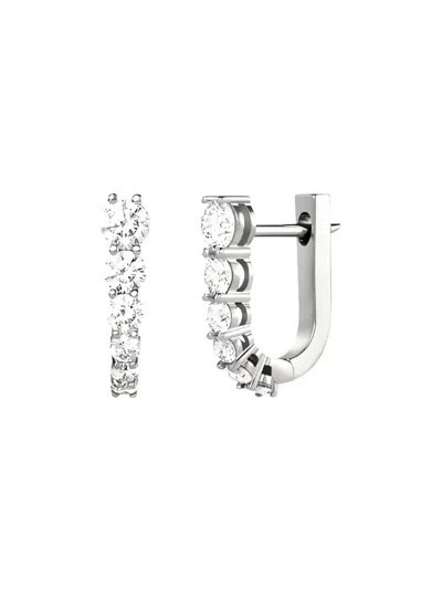 Melissa Kaye 18k White Gold Aria Diamond Earrings In Metallic