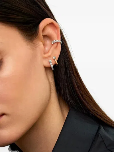 Melissa Kaye 18k White Gold Aria Diamond Earrings In Metallic