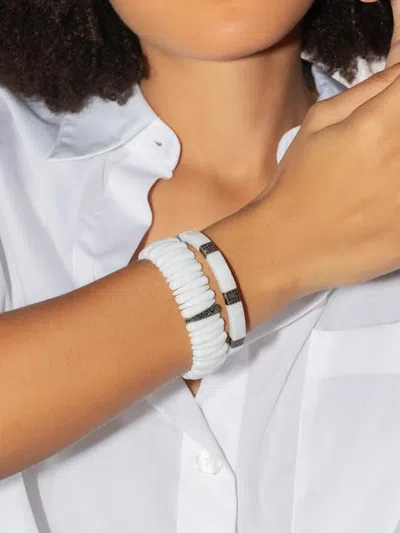 Roberto Demeglio 18k White Gold Diamond Station Bracelet In Metallic