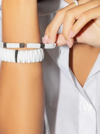 Roberto Demeglio 18k White Gold Diamond Station Bracelet In Metallic