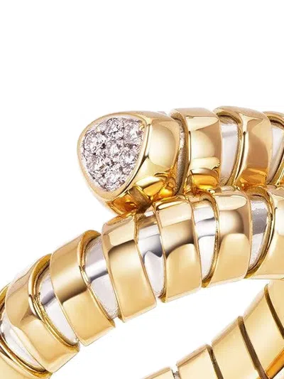 Marina B 18k Yellow Gold Diamond Trisolona Ring In Gold