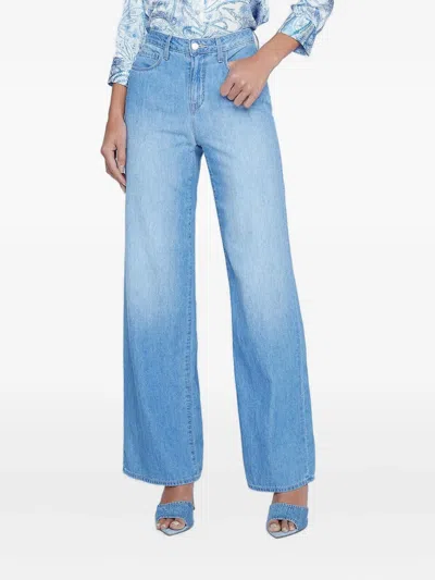 L'agence Alicent Wide-leg Jeans In Blue