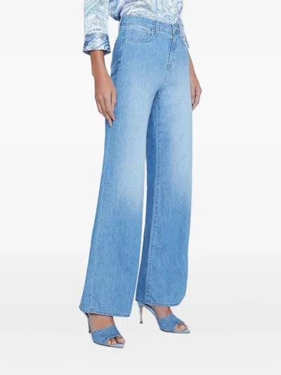 L'agence Alicent Wide-leg Jeans In Blue