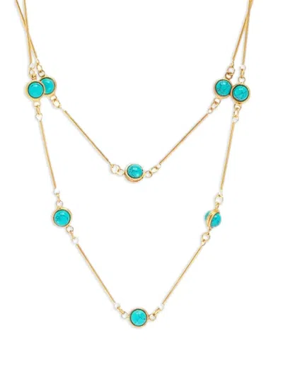Sylvia Toledano Candies Turquoise Necklace In Gold