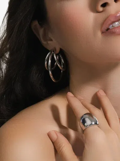 Jennifer Fisher Lilly Baby Hoop Earrings In Silver