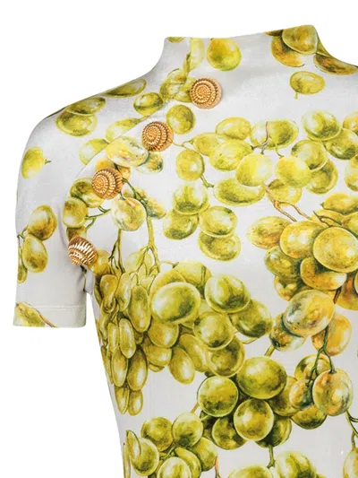 Balmain Olive-print T-shirt In Multi