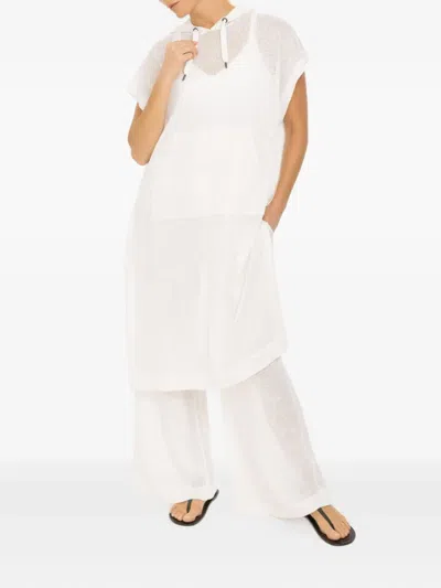 Brunello Cucinelli Pocket Hoodie In White